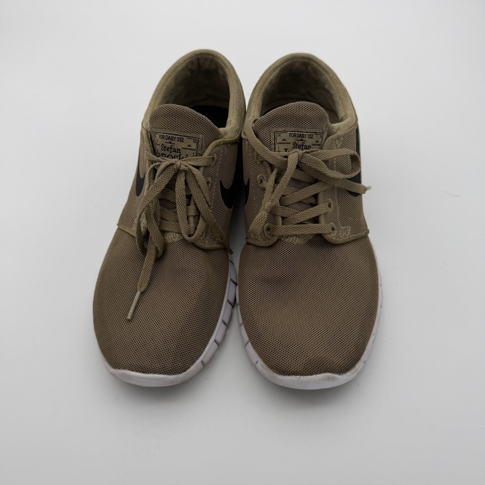Nike SB Stefan Janoski Max Khaki Brown Mesh Skate Shoes 631303-201 Mens 6.5